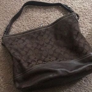 Brown coach purse